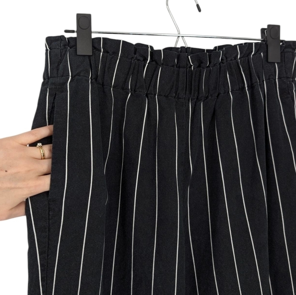 Ann Taylor Womens Pants High Rise Pull-on Elastic Waist Lyocell Black Medium - Picture 2 of 6